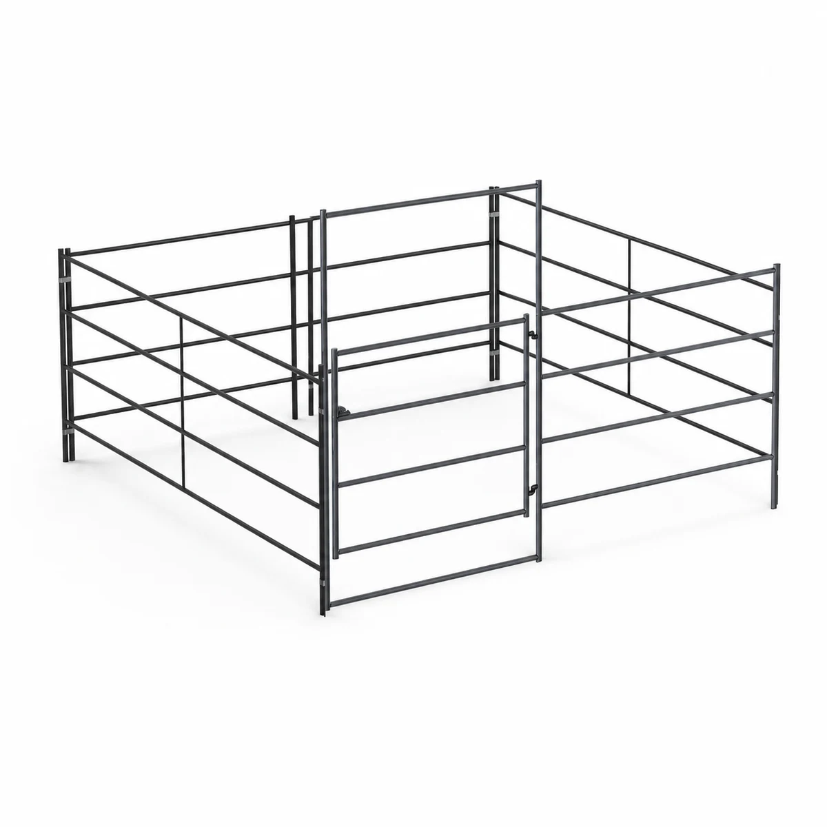 12x12 Horse Stall Kit 4-Rail