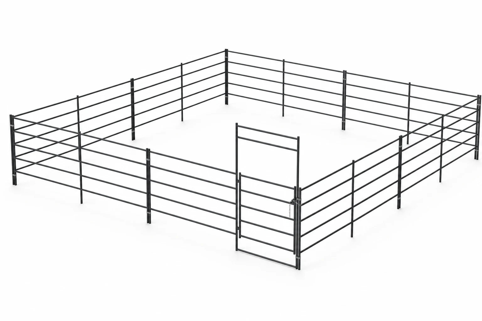 24x24 Horse Stall Kit 5-Rail