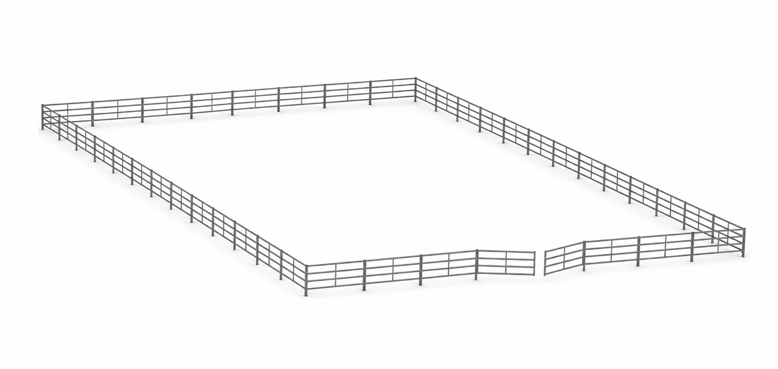 80Ft X 120Ft Riding Arena 4 Rail