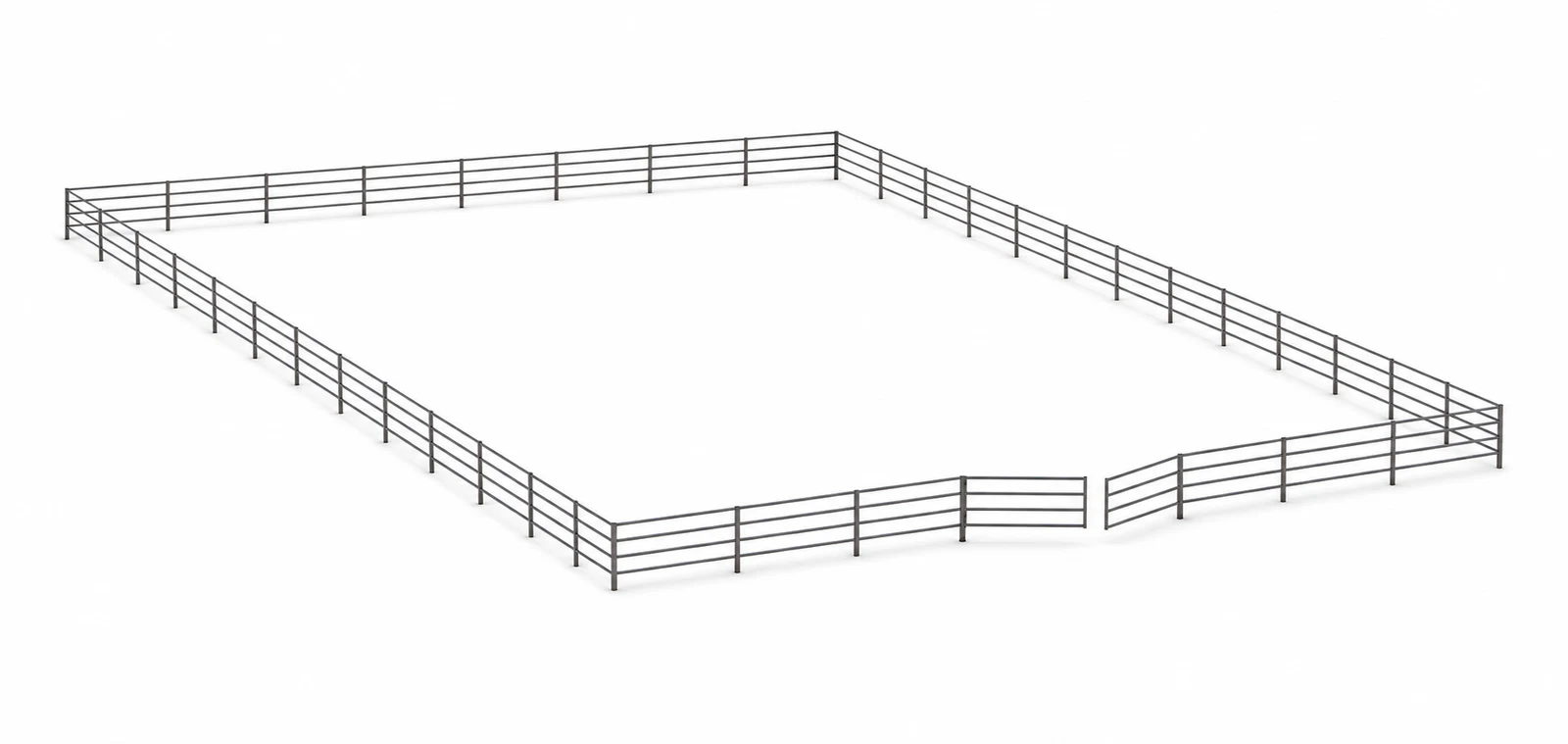 80Ft X 120Ft Riding Arena 5 Rail