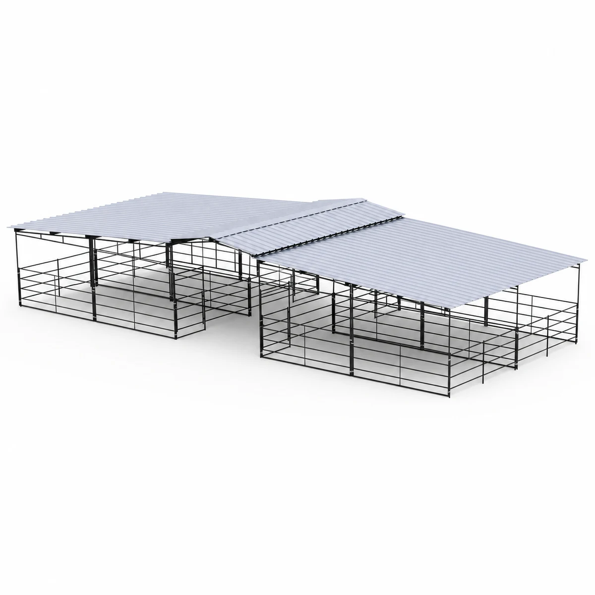 Mare Motel, 4 12x24 Stalls Fully Covered 4-Rail