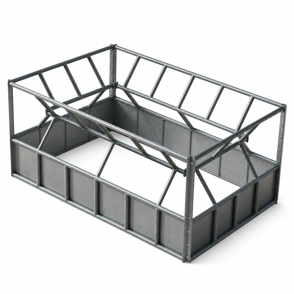 4x8 Heavy Duty Big Bale Cattle Feeder