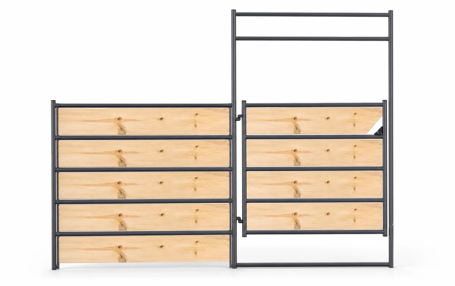 Panel Gate Combo 10ft 5-Rail Wood Insert