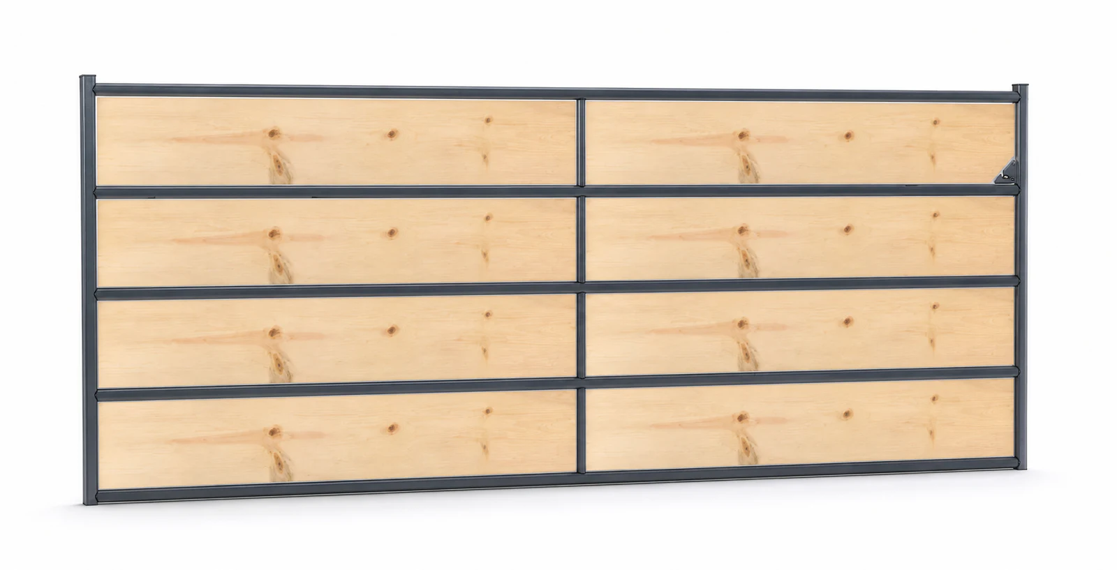 Arena Swing Gate 4 Ft X 10 Ft 5 Rail Wood Insert