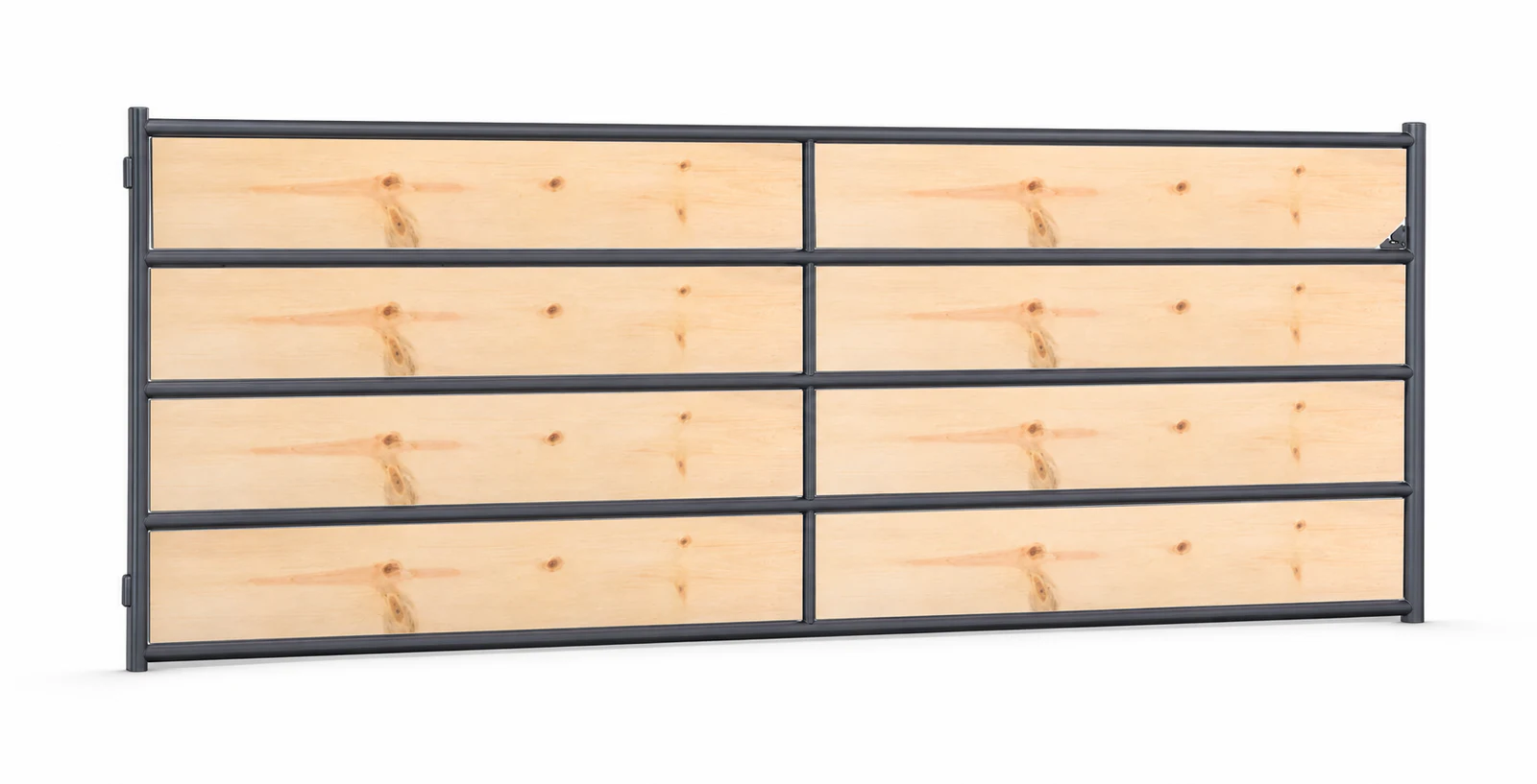 Arena Swing Gate 4Ft X 12Ft 5-Rail Wood Insert
