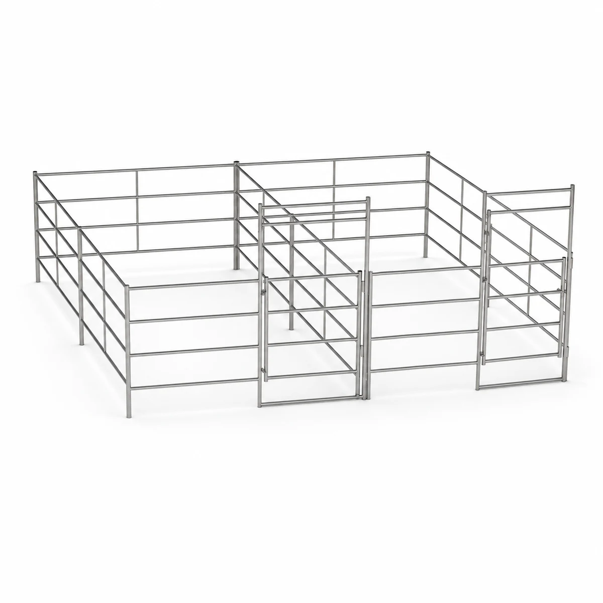Two 10X20 Side by Side Stall Kit 4 Rail