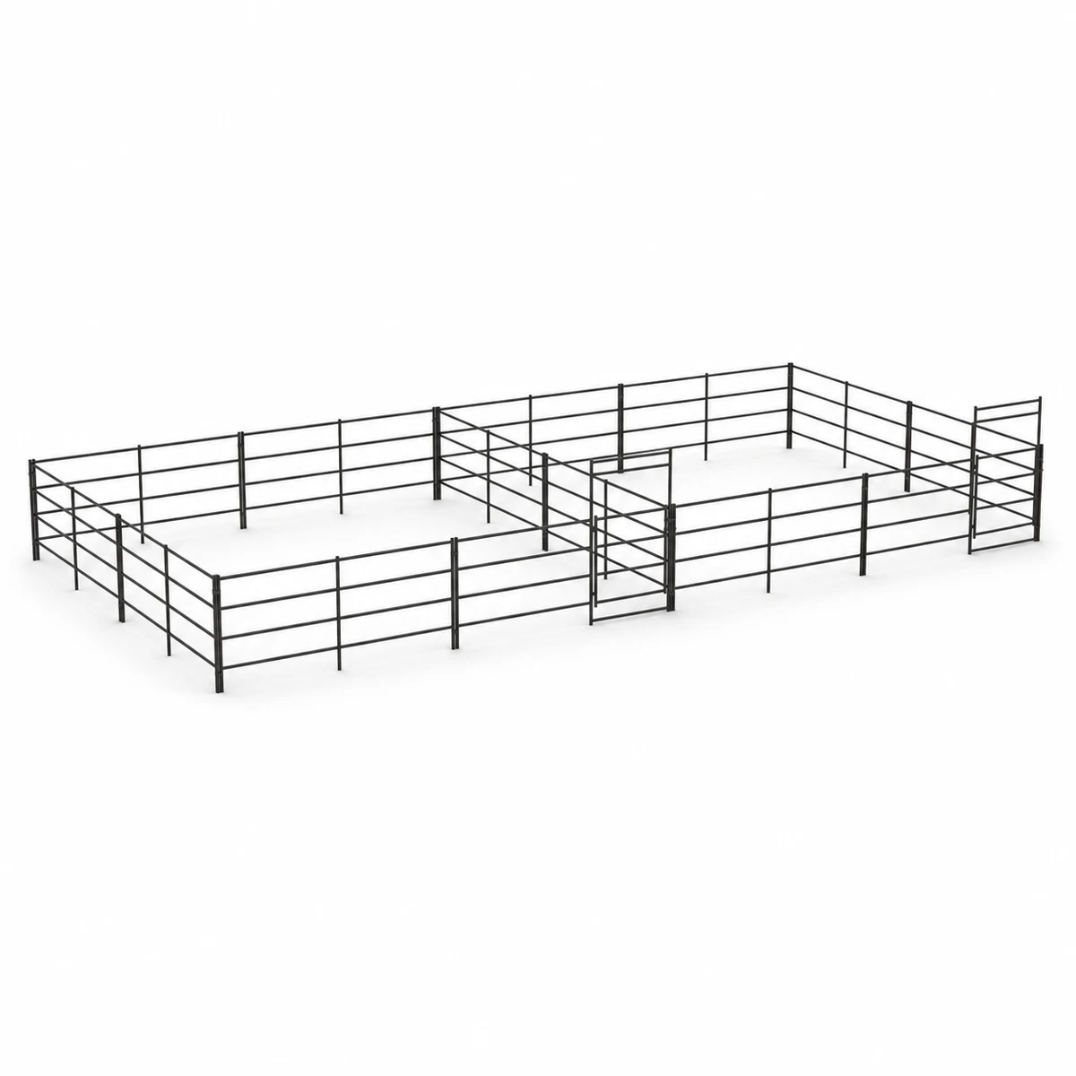 Two 24x24 Stall Side by Side 4-rail