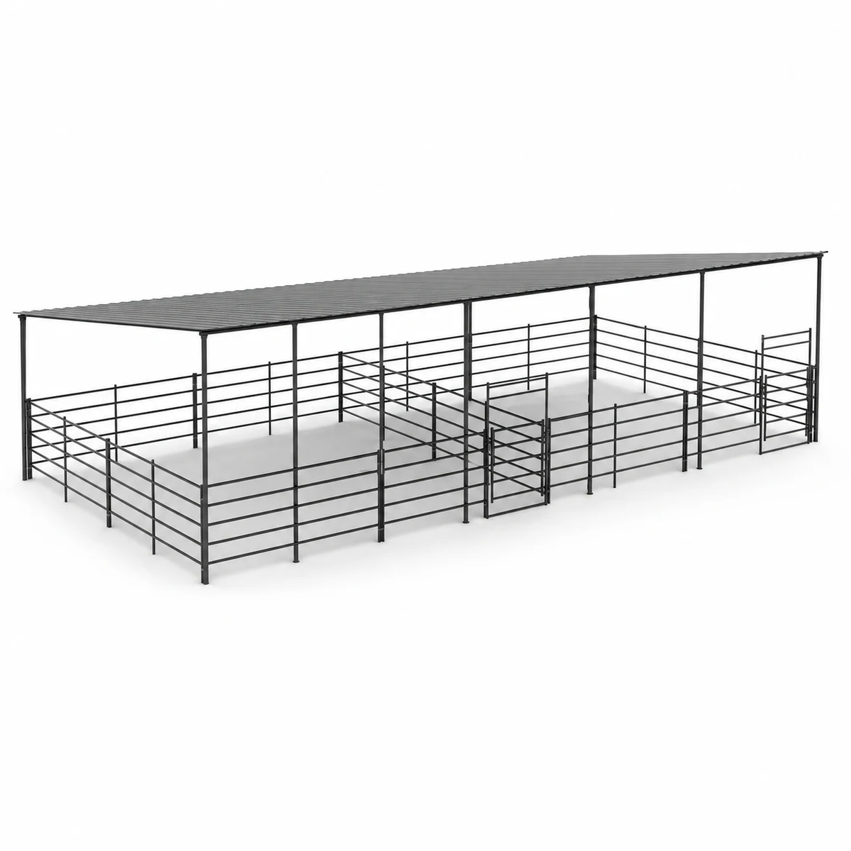 Two 24x24 Stall Side by Side 5-rail