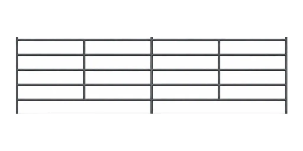24 ft x 6 ft 6-Rail Mustang Corral Panel