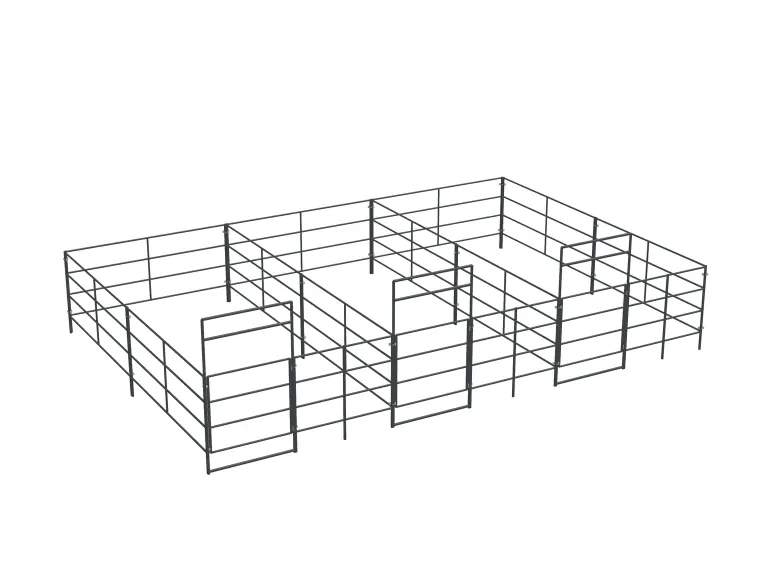 3-Stall 10x20, 4-Rail, Uncovered
