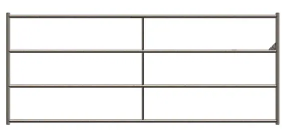 Standard Arena Swing Gate 4Ft X 12Ft (4-Rail) 14 Gauge