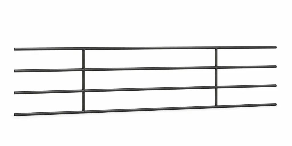 10 ft Continuous Fence Panel, 1-1/4" Pipe, 4-Rail