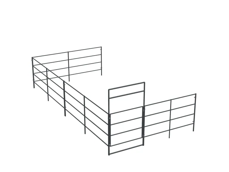 1-Stall 12x24 Add-On, 4-Rail, Uncovered