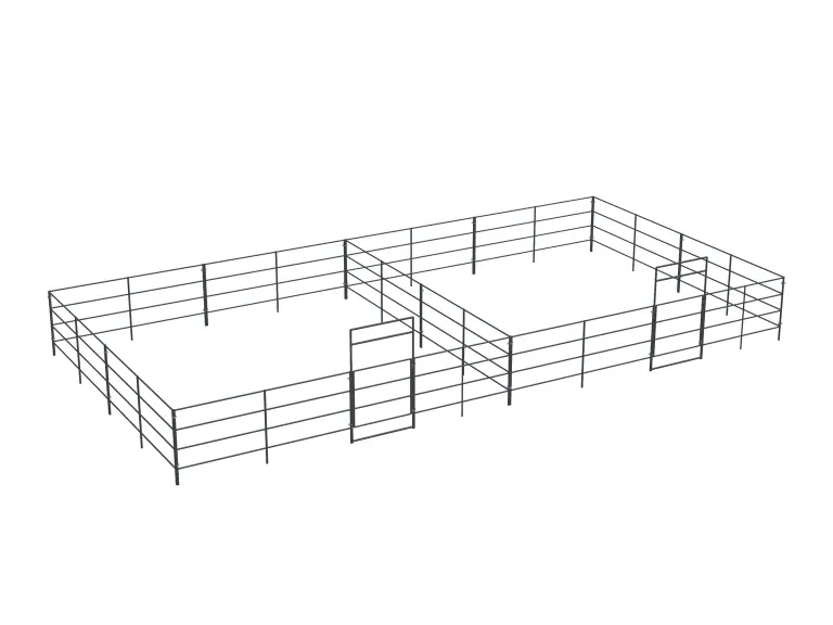 2-Stall 24x24, 4-Rail, Uncovered