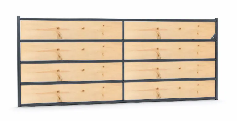 Arena Swing Gate 4 Ft X 10 Ft 5 Rail Wood Insert