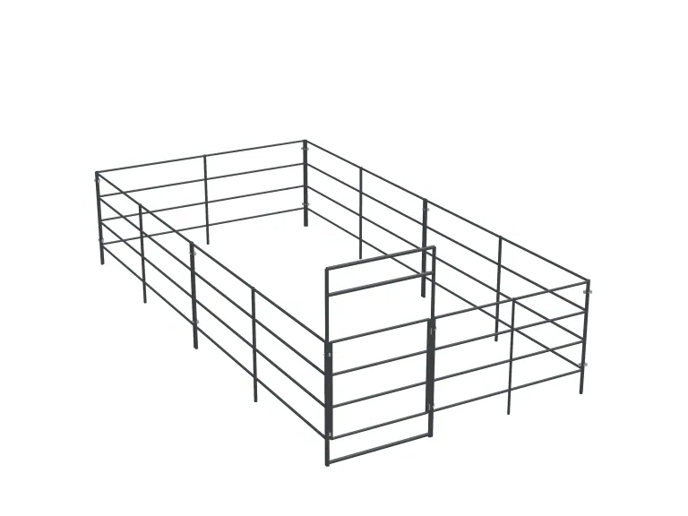 1-Stall 12x24, 4-Rail, Uncovered