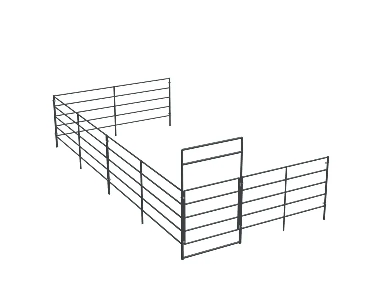1-Stall 12x24 Add-On, 5-Rail, Uncovered