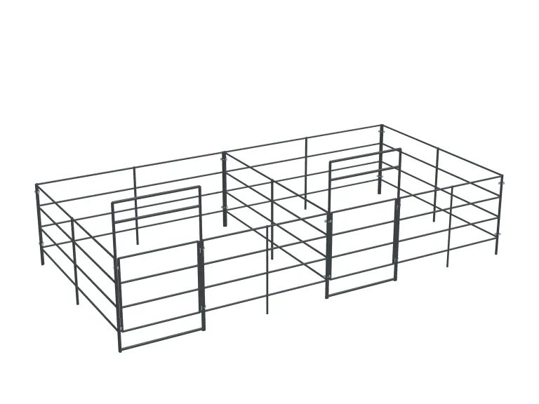 2-Stall 12x12, 4-Rail, Uncovered