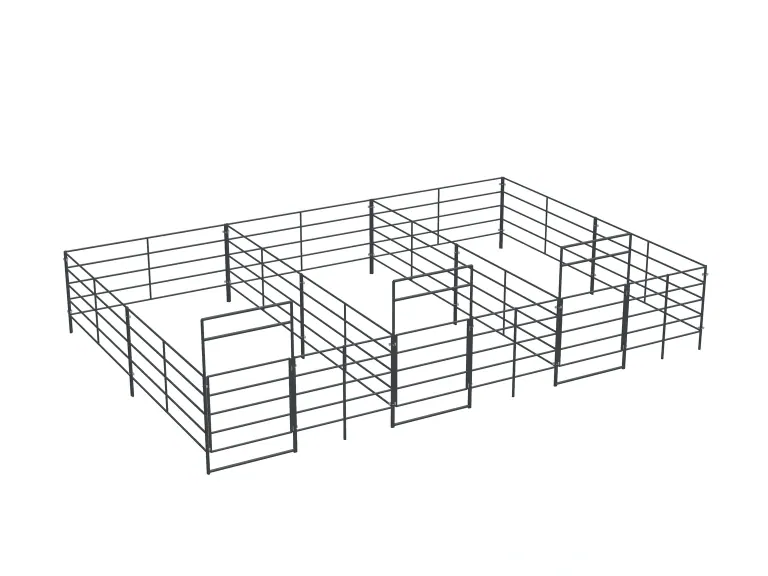 3-Stall 10x20, 5-Rail, Uncovered