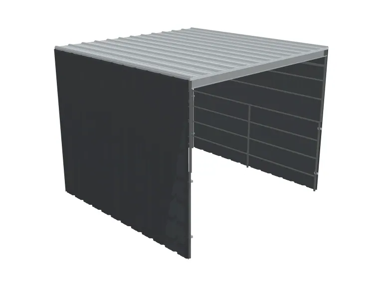 12x12 3-Sided Enclosed Shelter