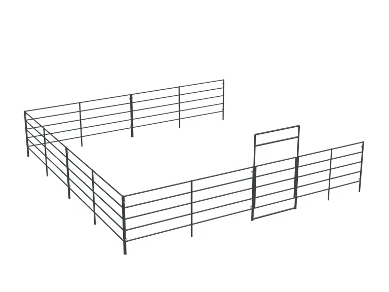 1-Stall 24x24 Add-On, 5-Rail, Uncovered