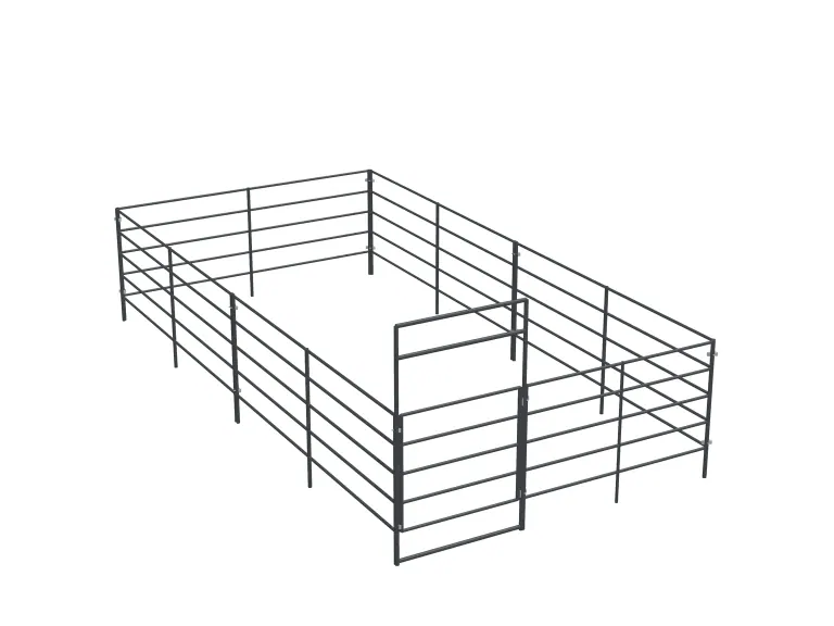 1-Stall 12x24, 5-Rail, Uncovered