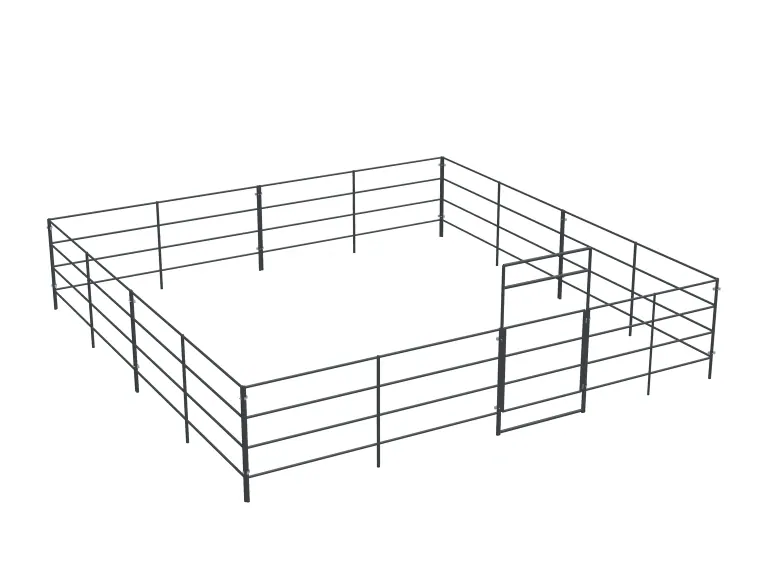 1-Stall 24x24, 4-Rail, Uncovered