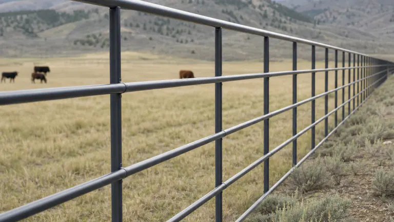 Long welded sections of continuous ranch fence