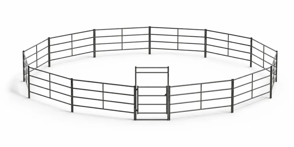 60 ft Round Pen 4-Rail