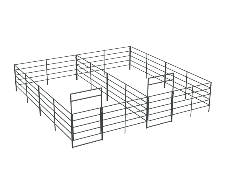 2-Stall 12x24, 5-Rail, Uncovered