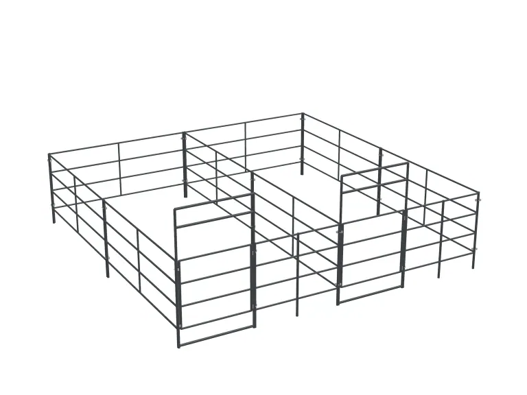2-Stall 10x20, 4-Rail, Uncovered